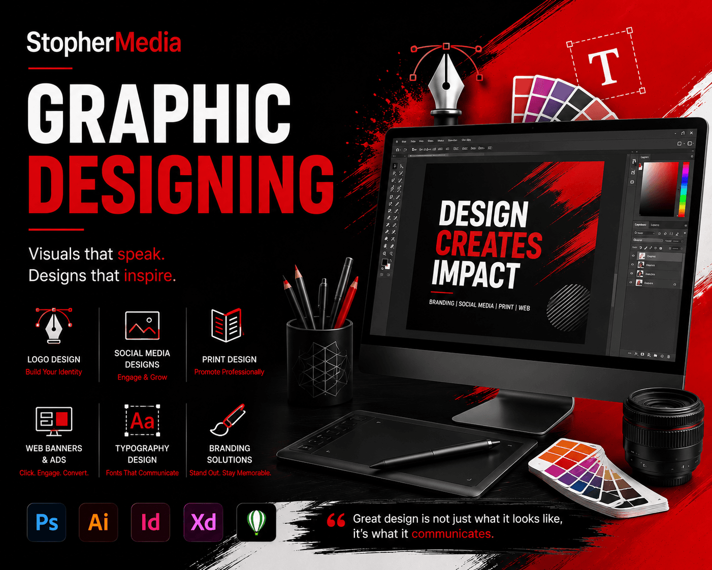 Graphic & Video Design services by Stophermedia